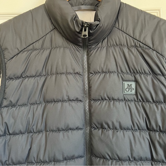 Marc O’ Polo Quilted Waistcoat Vest Recycled Fabric Black Men’s Medium - Picture 5 of 15